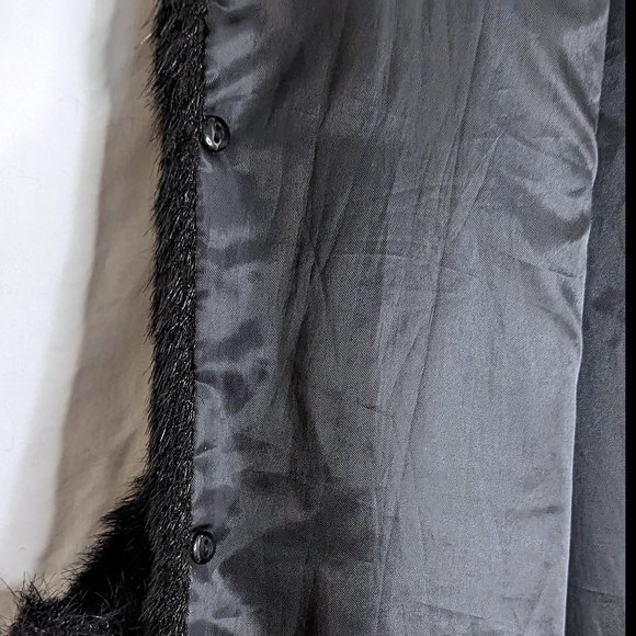 DENNIS BASSO 3X Black Lightwt Faux Fur Vest Lining for Dennis Basso Denim Jacket - Picture 5 of 7
